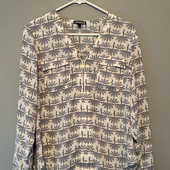 Express Women’s Peacock Blouse, size S - Picture 5 of 11